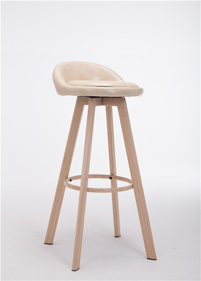 Unità di elaborazione della sedia dell'ospite della gamba di legno antica e sgabello da bar accatastabili 13kgs del tessuto
